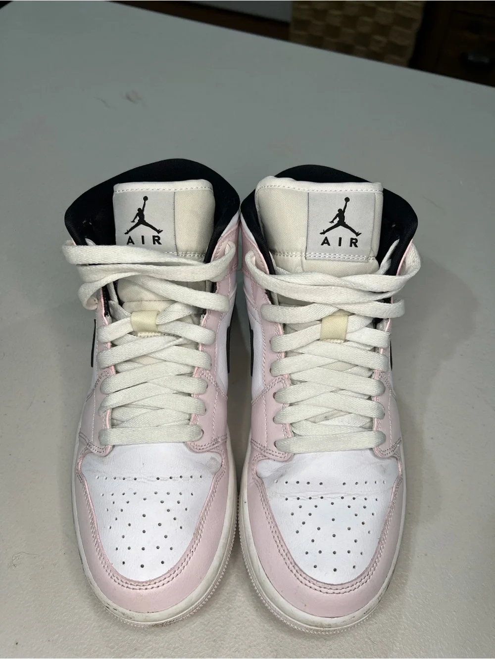 Jordan Mid-Top Sneakers in Pink, White & Black for Women
